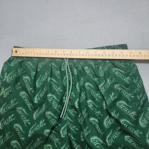 Lacoste Men's Swim Shorts Green White New Size M - NWT - Picture 6 of 9